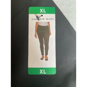 Andrew Marc Womens Black Faux Suede Pull-On Pants XL 29" Inseam Stretch Fabric